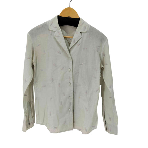 イッセイミヤケ ISSEY MIYAKE カプセル柄 オープンカラーシャツ レディース JPN:2